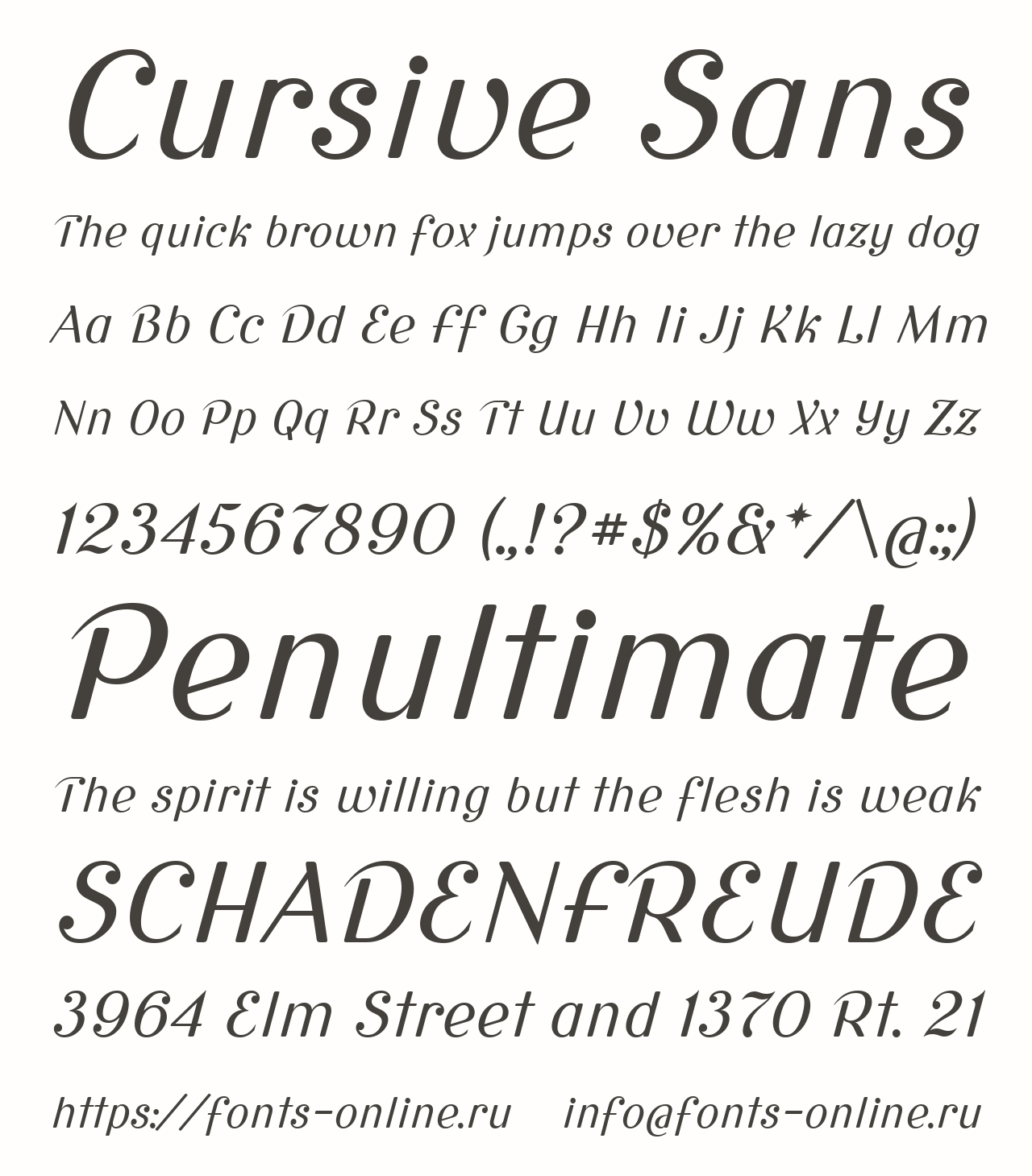 Cursive Sans Free Font Download